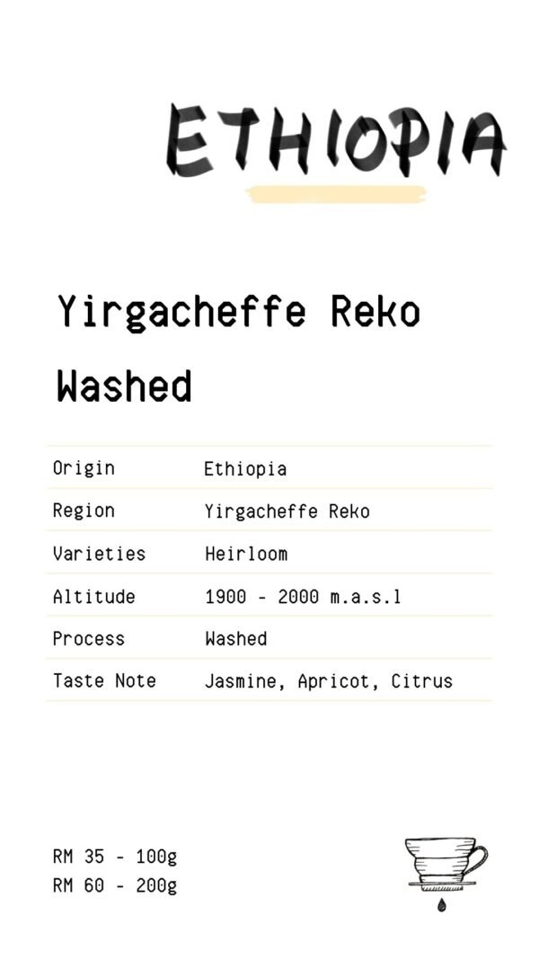 Ethiopia - Yirgacheffe Reko Washed