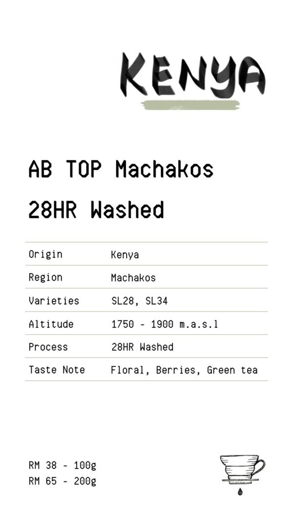 Kenya - AB TOP Machakos 28 HR Washed